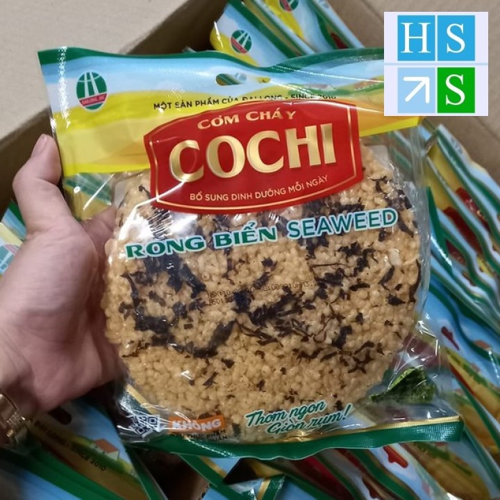 (Ăn vặt NGON) Cơm cháy Đại Long COCHI 65g (Tùy chọn vị Mè đen hoặc vị Rong biển) Đặc sản Ninh Bình - NPP HS Shop