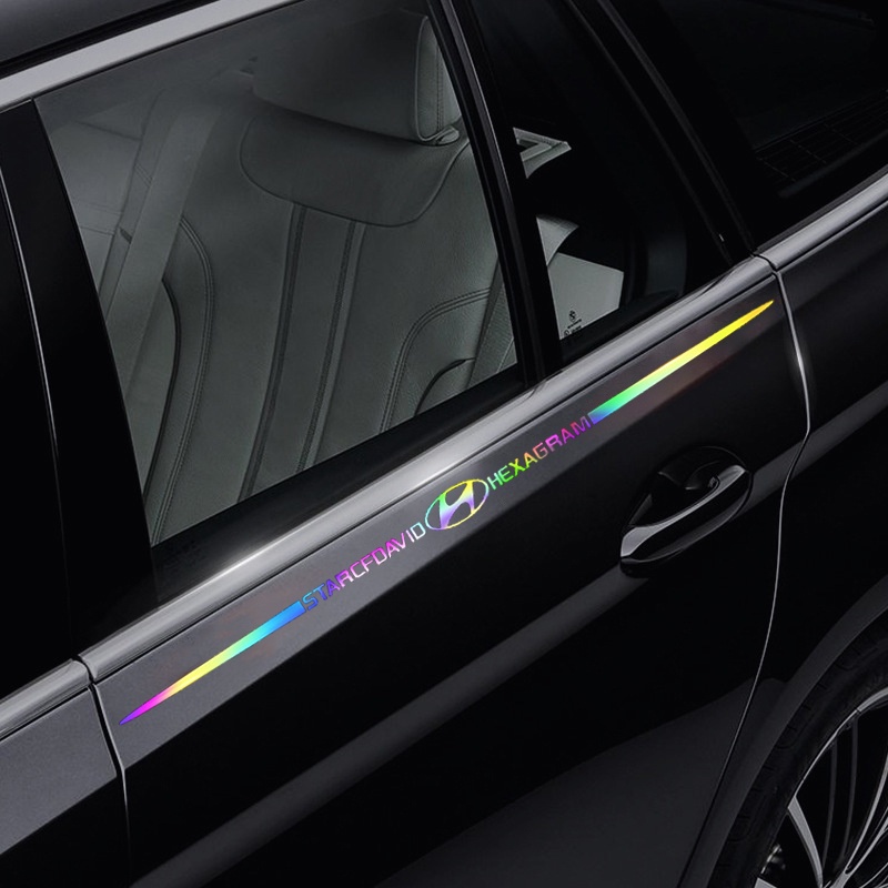 Sticker Logo Phản Quang Nhiều Màu Sắc Dành Cho Xe Hơi Hyundai Matrix Getz Accent I10 Starex Atos Elantra Sonata