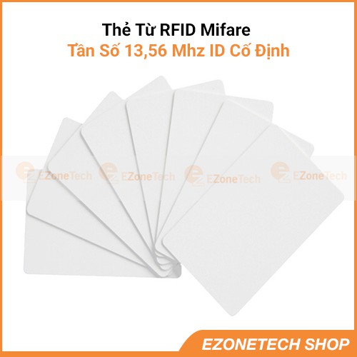 Thẻ Từ RFID Tần Số 13.56Mhz Màu Trắng (Mifare Card)
