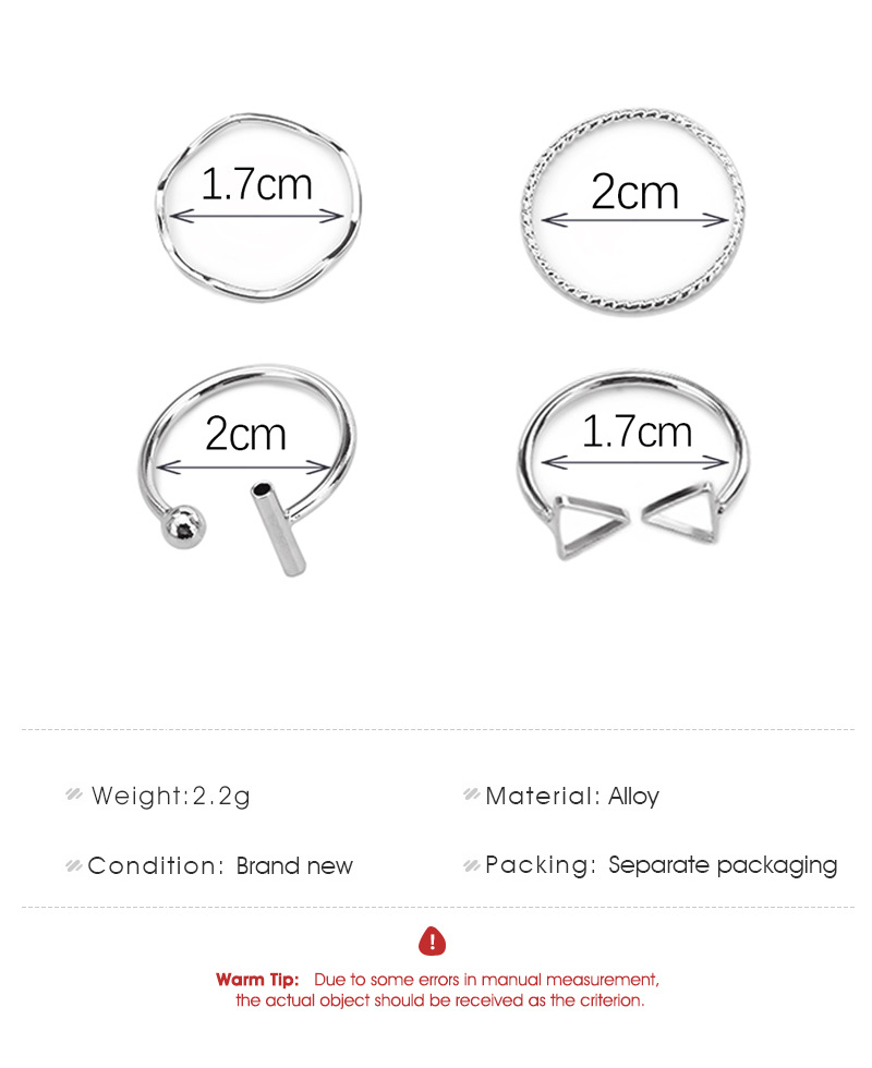 Nhẫn Đeo Tay Kim Loại Phong Cách Hàn Quốc Xinh Xắn Cho Nữ