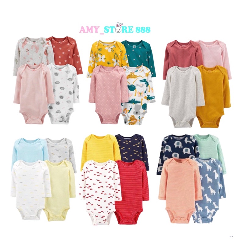 Bodysuit dài tay bé trai bé gái, body chip dài tay cho bé sơ sinh chất cotton mềm thấm hút mồ hôi