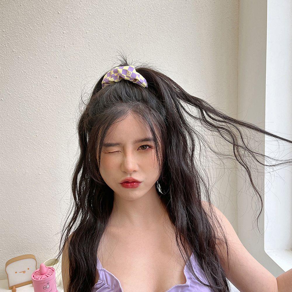 IVORY Dây Buộc Tóc Cao Su Hình Mặt Cười Nhiều Màu Phong Cách Hàn Quốc