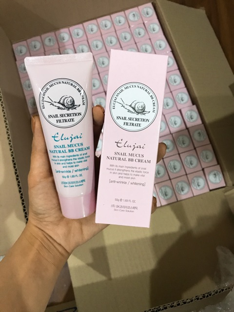 Kem Trang Điểm Ốc Sên Elujai Snail Mucus Natural BB Cream | BigBuy360 - bigbuy360.vn