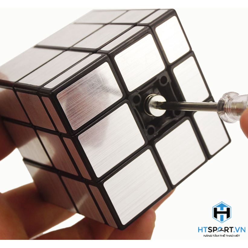 RuBik Tráng Gương Bạc, Rubik 3x3 Mirror Cube WiYi Lập Phương Viền Đen - Phát Triễn IQ Cao Cấp