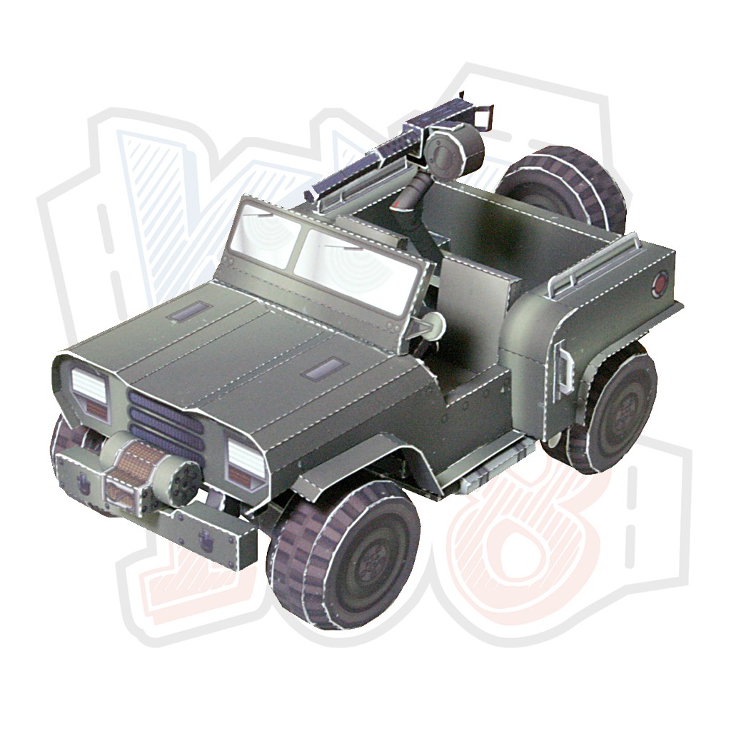 Mô hình giấy Xe ô tô quân sự Eucadian 4x4 - Warhawk