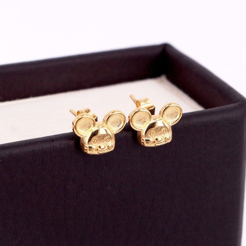 Bông Tai Nữ Hình Đầu Chuột Titan Không Đen TT 2437