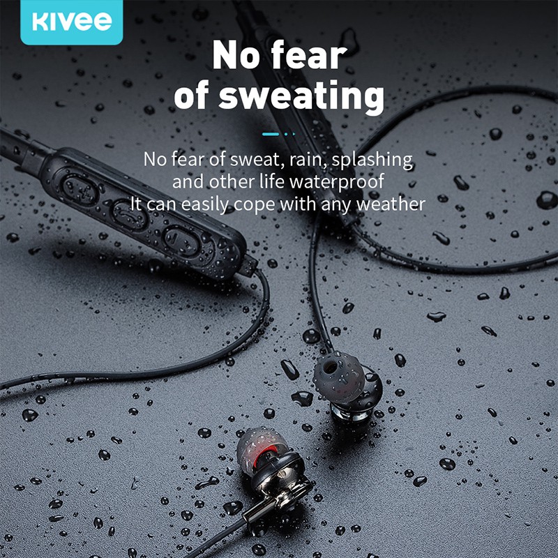 Kivee-TW63  Tai nghe bluetooth không dây Thể thao Có mic sử dụng đầy đủ chức năng nghe, gọi và chơi game