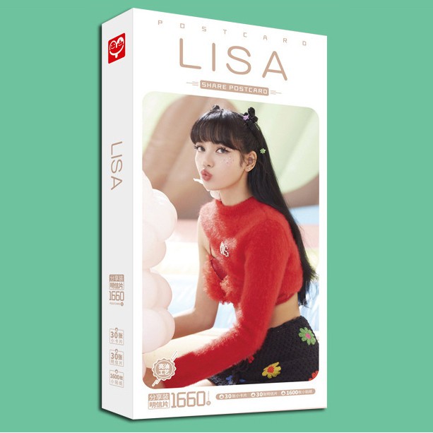 Hộp ảnh postcard Blackpink Lisa kèm lomo ảnh dán in hình thần tượng đẹp