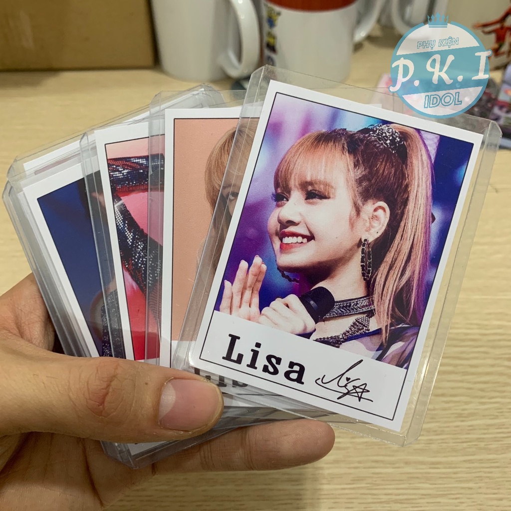 Bộ Lomo Card Lisa Có Chữ Kí - Combo Tặng Kèm 9 Toploader Đựng Ảnh B8