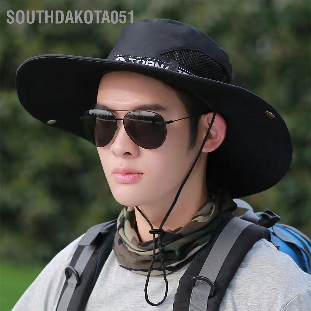 Southdakota051 Mũ chống nắng nam mùa hè Thời trang vành lớn bán thoáng khí cho ngư dân ngoài trời
