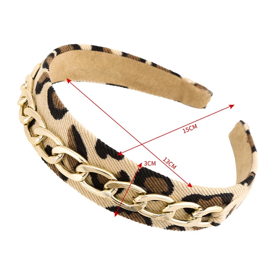 Băng Đô Vải Nhung Bản Rộng Họa Tiết Da Báo Thời Trang Hàn Quốc Cho Nữ