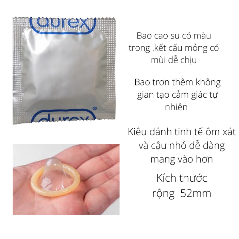 Bao Cao Su Durex Invisible Kéo Dài Thời Gian Cuộc yêu 1 Hộp 3 cái, Có Bán Theo Bao