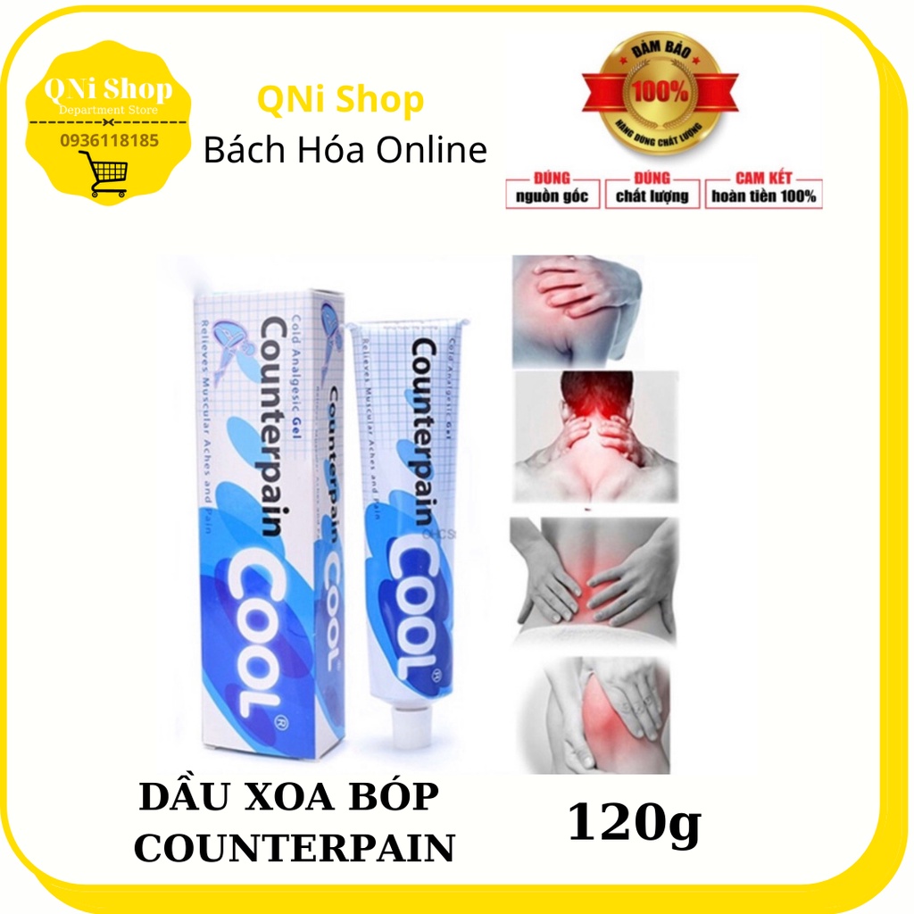 Dầu Xoa Bóp Counterpain Thái Lan 120g - Xoa Bóp Xương Khớp Nóng Và Lạnh, Hot And Cool