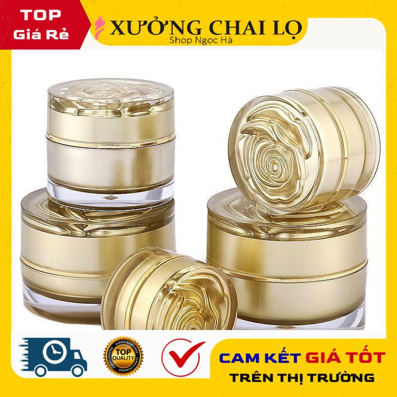 Hũ Chiết Mỹ Phẩm ❤ GIÁ RẺ NHẤT ❤ Hủ Đựng Kem Face 5g,10g,20g Hoa Hồng, phụ kiện du lịch