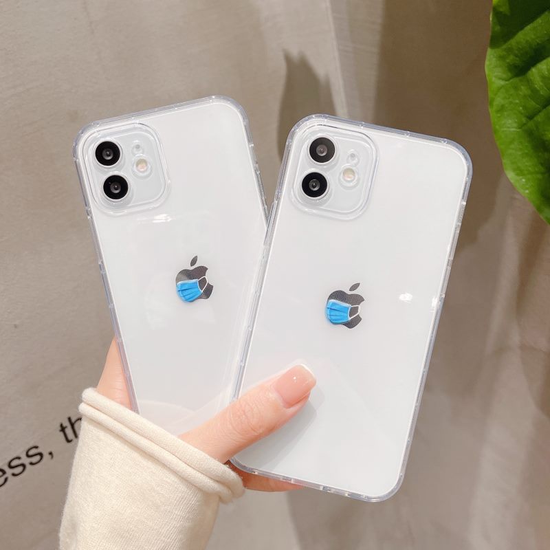 Ốp điện thoại silicon mềm hình khẩu trang vui nhộn cho iPhone 11 Pro Max 12 13 Mini 7 8 Plus X XS XR