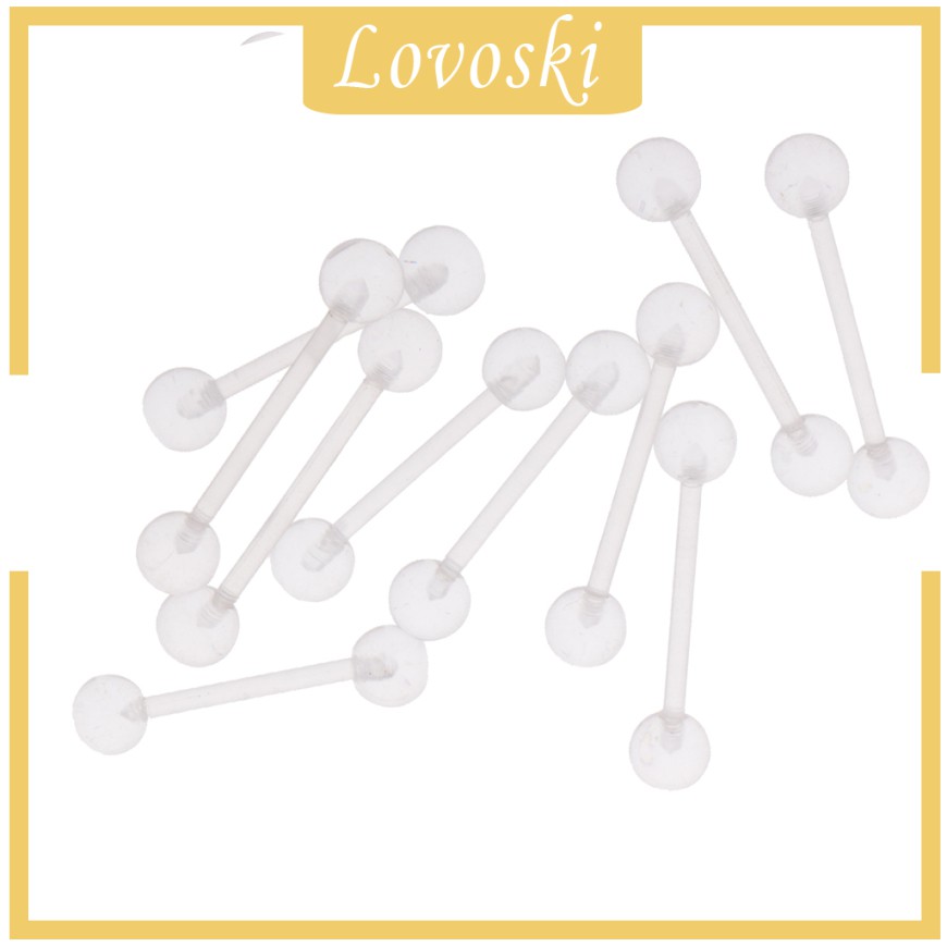 [Lovoski] Bộ 10 Khuyên Xỏ Cơ Thể Chất Liệu Acrylic