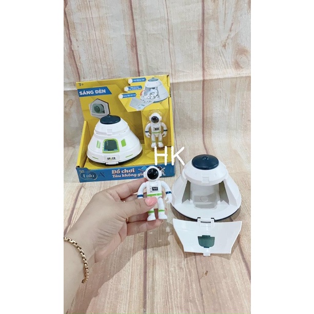 Đồ chơi tàu không gian có đèn kèm pin cho bé hkn Enfa