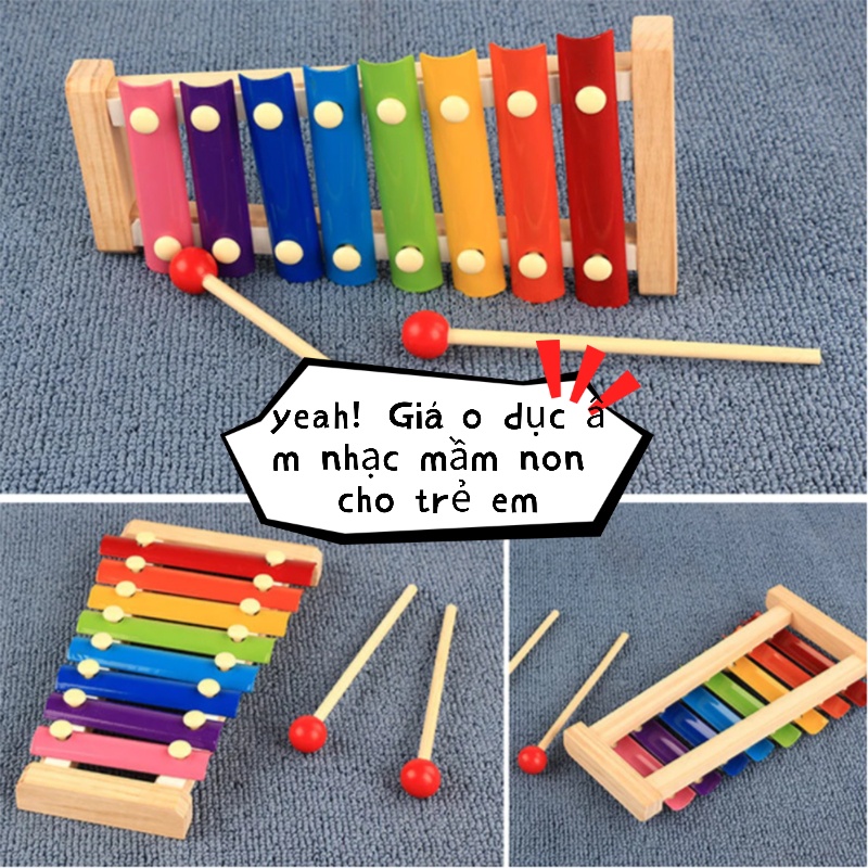 Kèn xylophone tám giai điệu cho trẻ em, một đồ chơi âm nhạc giáo dục cho bé 8 tháng tuổi, giáo dục sớm cho 1/2/3 tuổi