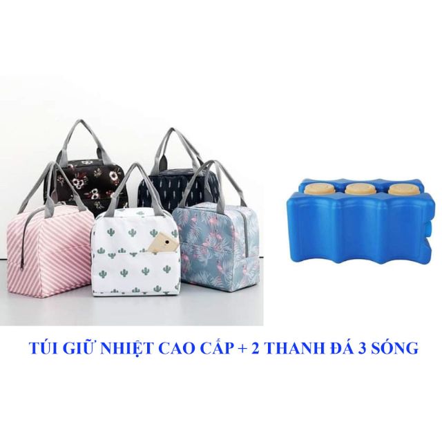 [ Mã FAMANU93 giảm 10% đơn 0đ ] Combo túi giữ nhiệt cao cấp + 2 thanh đá sóng