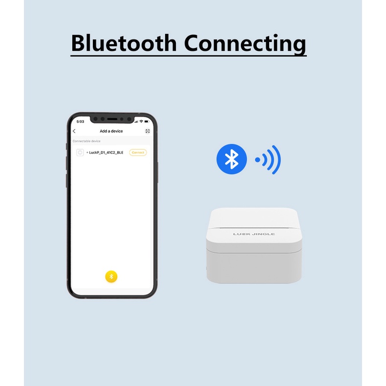 Máy In Nhiệt Mini Bỏ Túi 57Mm Kết Nối Bluetooth Android IOS