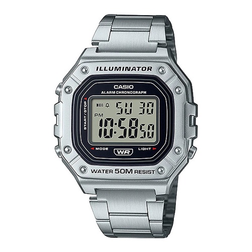 Đồng Hồ Nam Casio Dây Thép Không Ghỉ Trẻ Trung W-218HD-1AVDF Chính Hãng