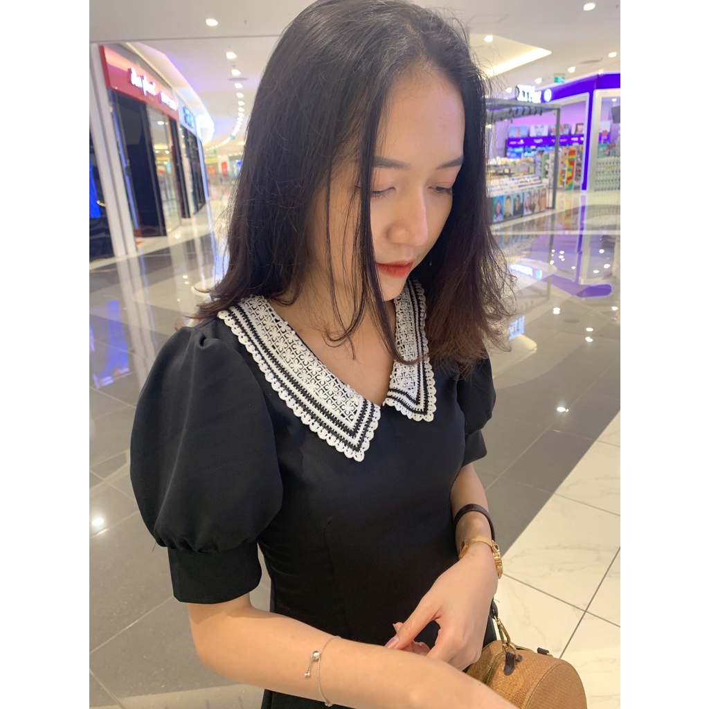 "Váy đen cổ ren - VH2 | BigBuy360 - bigbuy360.vn
