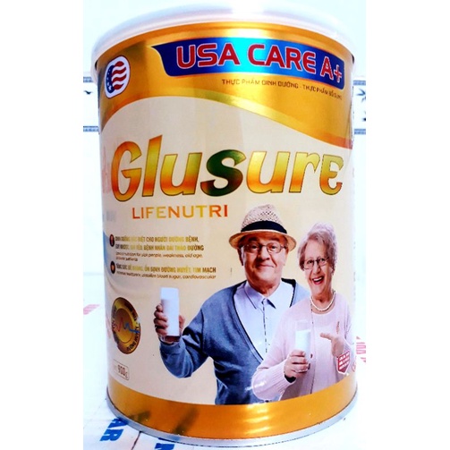 Sữa bột Glusure Lifenutri USA CARE A+ lon 900 gram