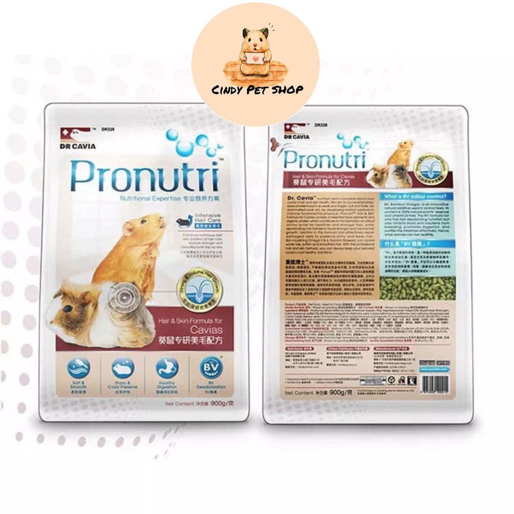 Thức ăn cho Bọ Ú Pronutri dưỡng đẹp lông, lợi tiêu hoá gói 900g
