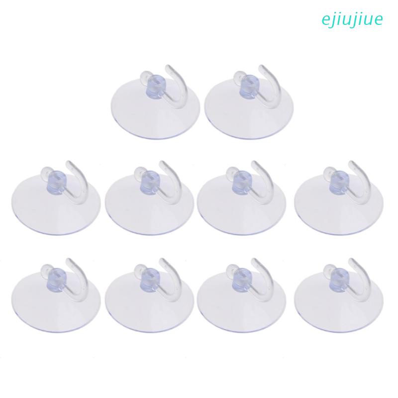 Bộ 10 Móc Treo Đồ Gắn Tường / Cửa Kính Có Giác Hút Mạnh Tiện Dụng Cho Nhà Bếp / Phòng Tắm