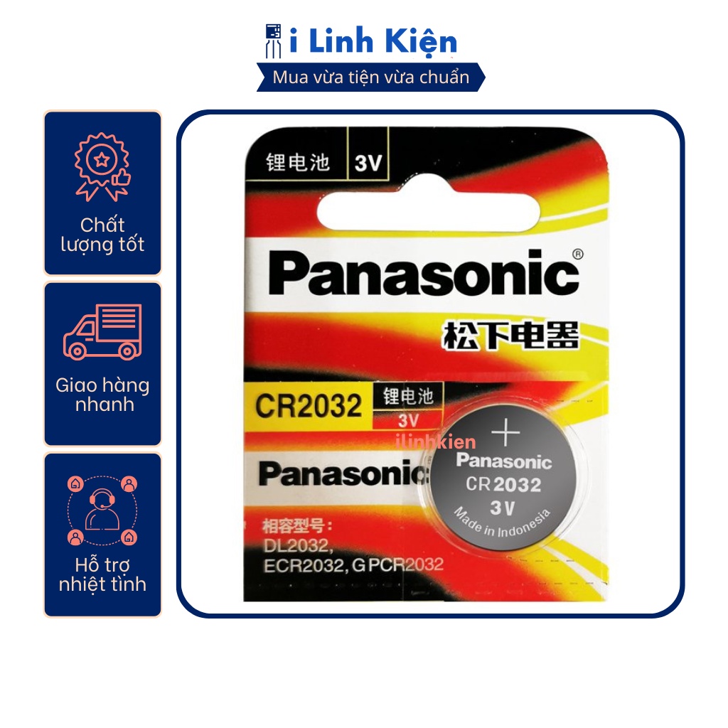Pin CR2032 Panasonic 3V chính hãng  ilinhkien