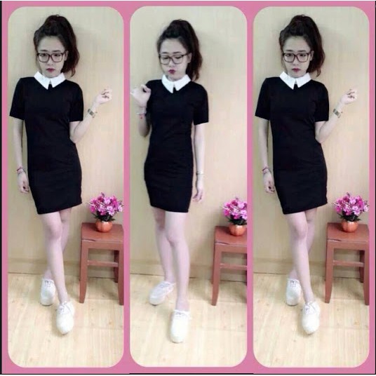 Đầm Cổ Peter Pan Q-D0KW2 (Đen)