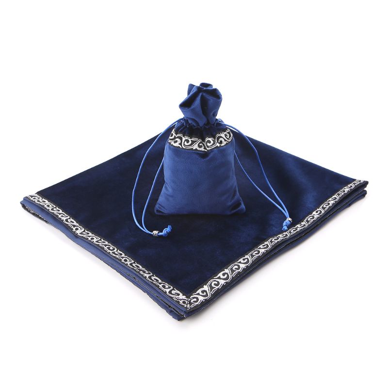 Khăn Trải Bàn Tarot Hình Vuông Chất Liệu Nhung Kèm Túi Đựng Thẻ Tiện Dụng