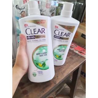 Dầu gội Clear bạc hà 900g