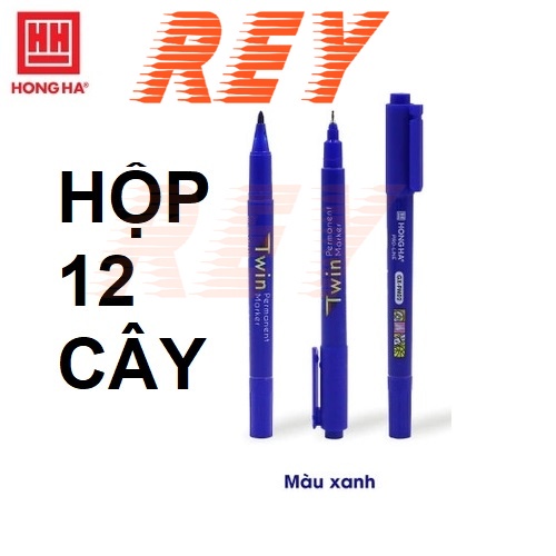 HỘP 12 CÂY bút lông dầu 2 đầu GX-PM02 Hồng Hà 6669