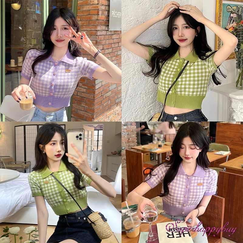 Áo Cardigan Dệt Kim Tay Ngắn Thiết Kế Đơn Giản Thời Trang Trẻ Trung Cho Nữ