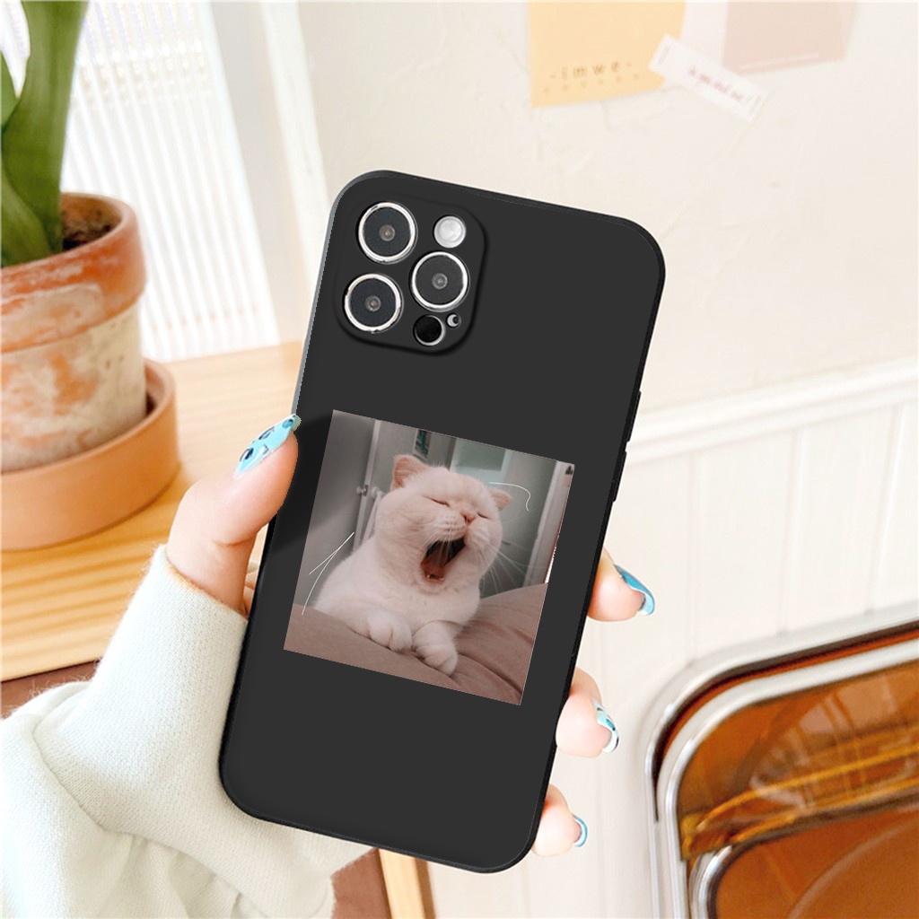 Ốp iphone - Ốp lưng iphone cạnh vuông Mèo meme dành cho ip 6 đến 14promax - ng135