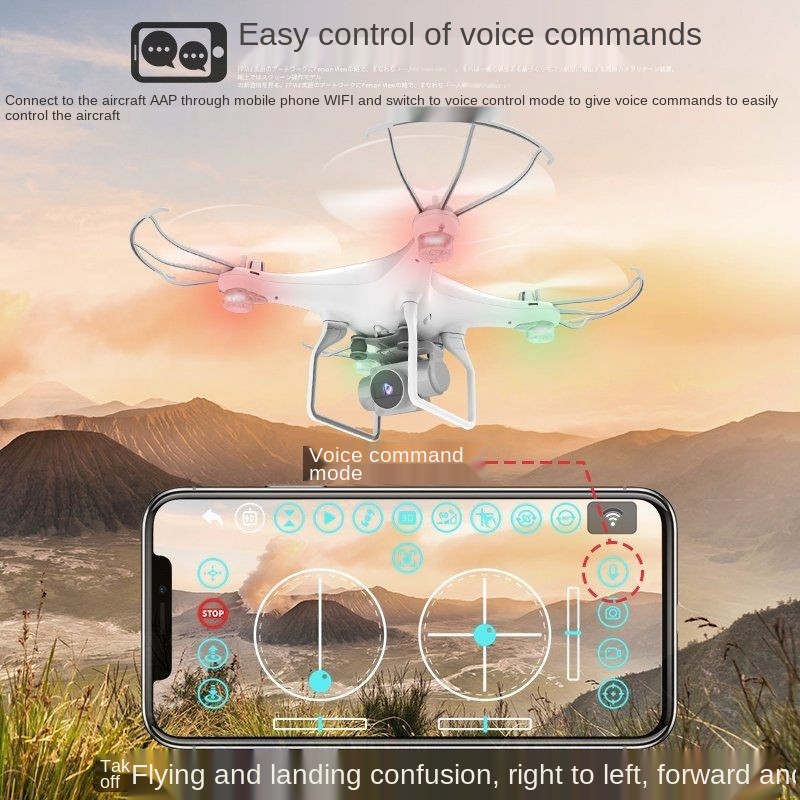 > Máy bay không người lái siêu bền chụp ảnh trên HD quadcopter điều khiển từ xa đồ chơi trực thăng chống rơi cho tr