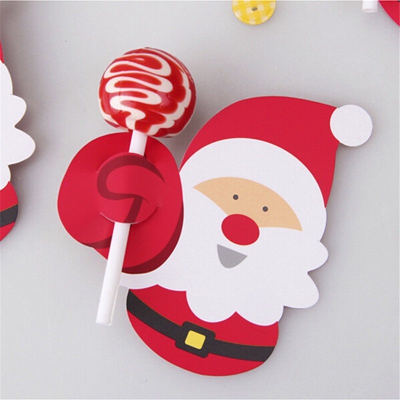 Set 50 Túi Giấy Đựng Kẹo Mút Họa Tiết Hoạt Hình Dễ Thương