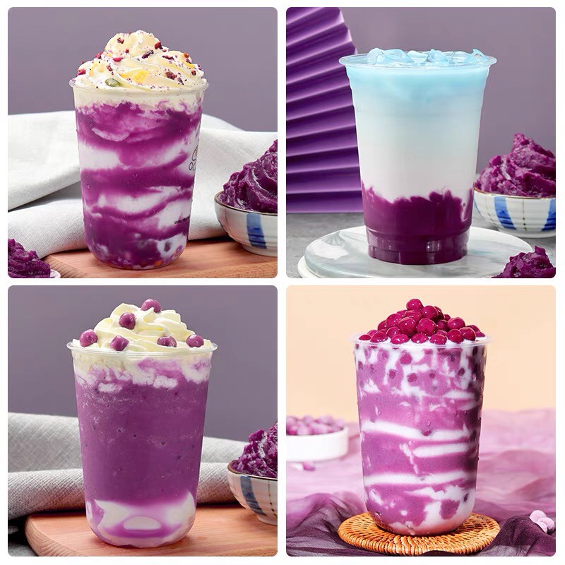 Set 2 hộp Sốt socola phết thành ly (Khoai tím, Matcha, đường đen)
