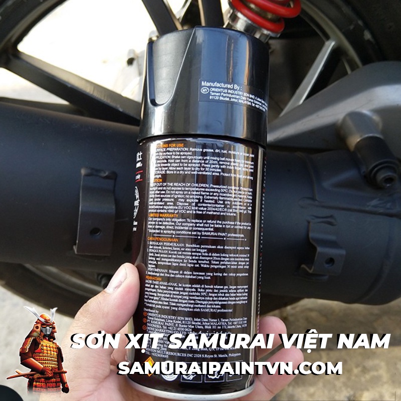 Sơn pô chịu nhiệt Samurai - Sơn samurai chịu nhiệt H2 - 300ML