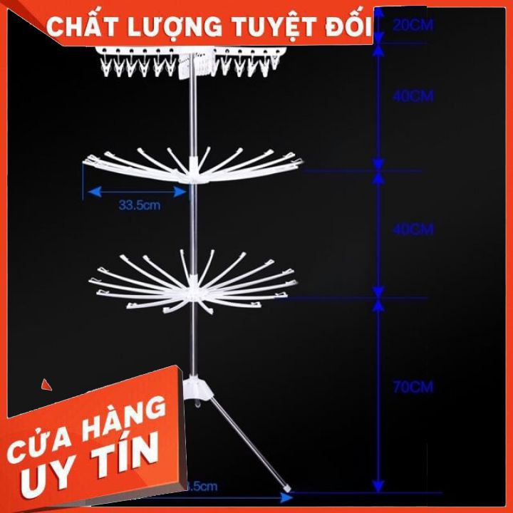 CÂY PHƠI QUẦN ÁO HỢP KIM GẤP GỌN THÔNG MINH [HÀNG LOẠI 1]