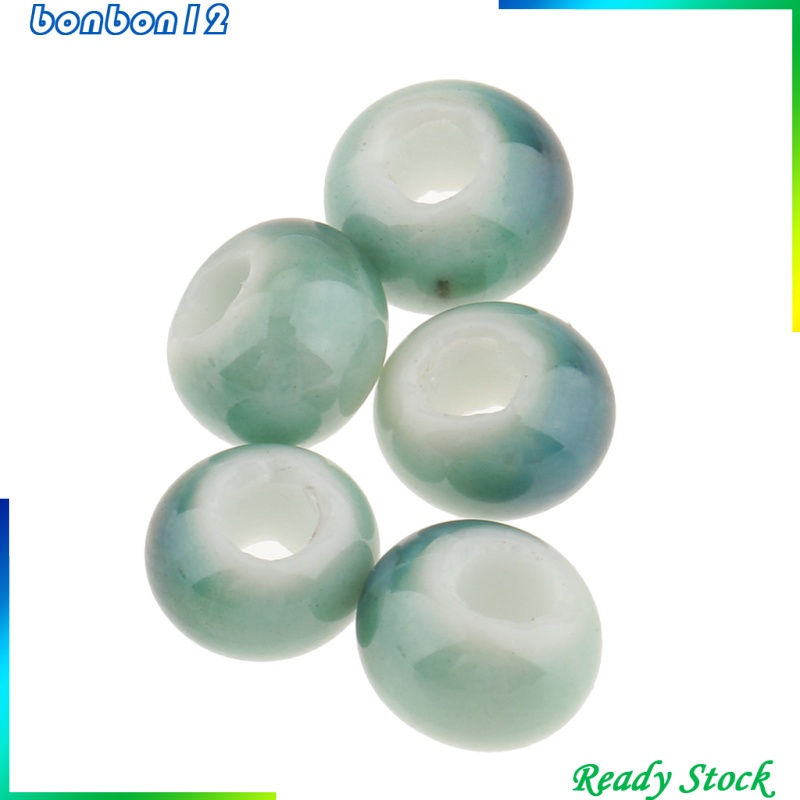 Set 100 Hạt Gốm Tròn Nhiều Màu Sắc Dùng Làm Trang Sức Diy 1