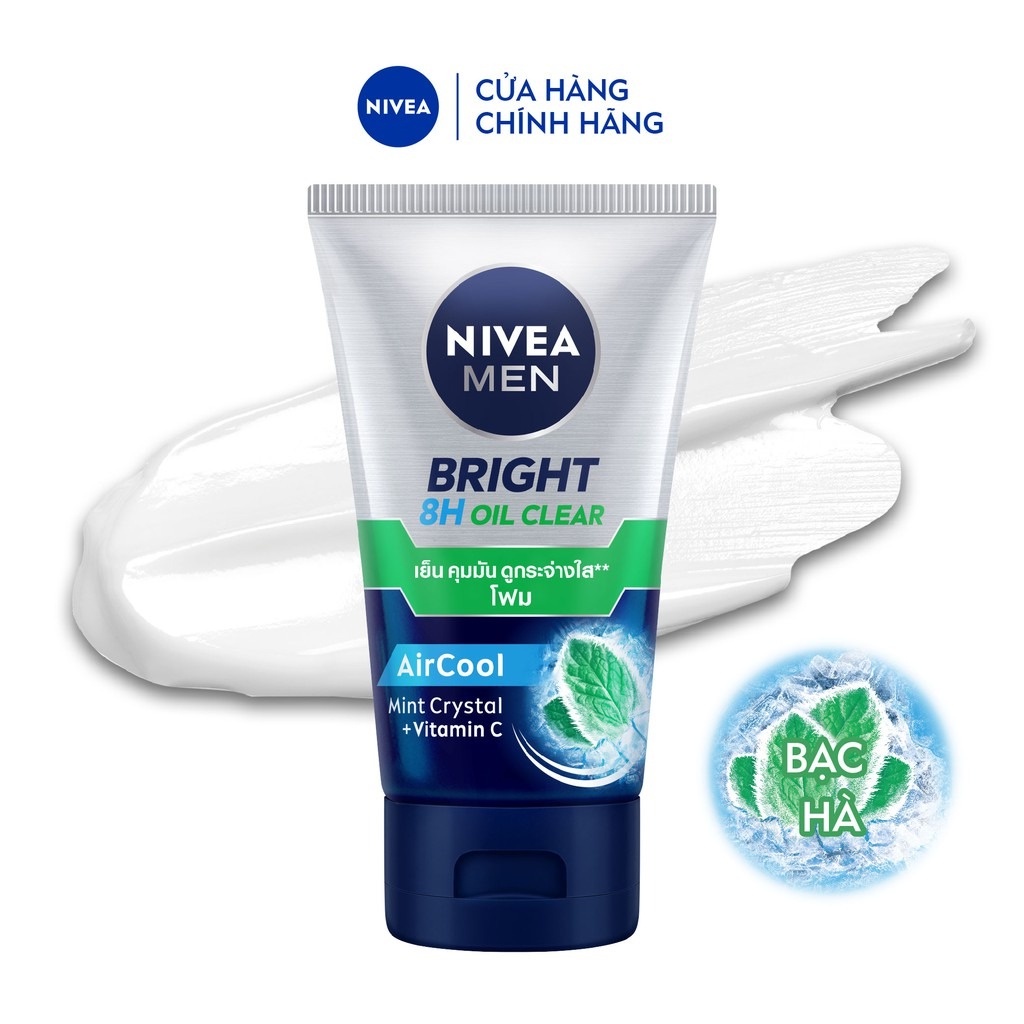 Sữa Rửa Mặt Nivea Men Extra White Sáng Da Giảm Mụn Bay Nhờn Hiệu Quả Tuýp 100g