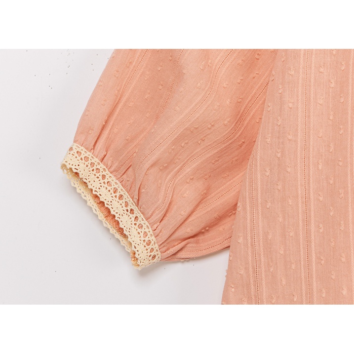 Áo bé gái Hàn Quốc Bebezoo cộc tay _ Pastel cổ tròn