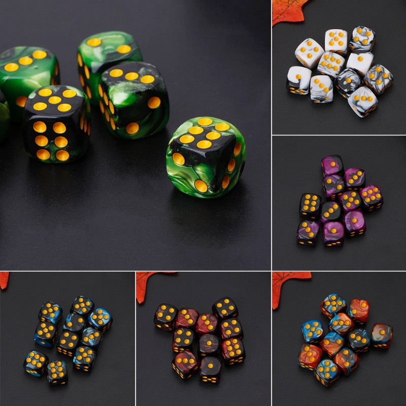 Set 10 viên xúc xắc đồ chơi cao cấp độc đáo 12mm