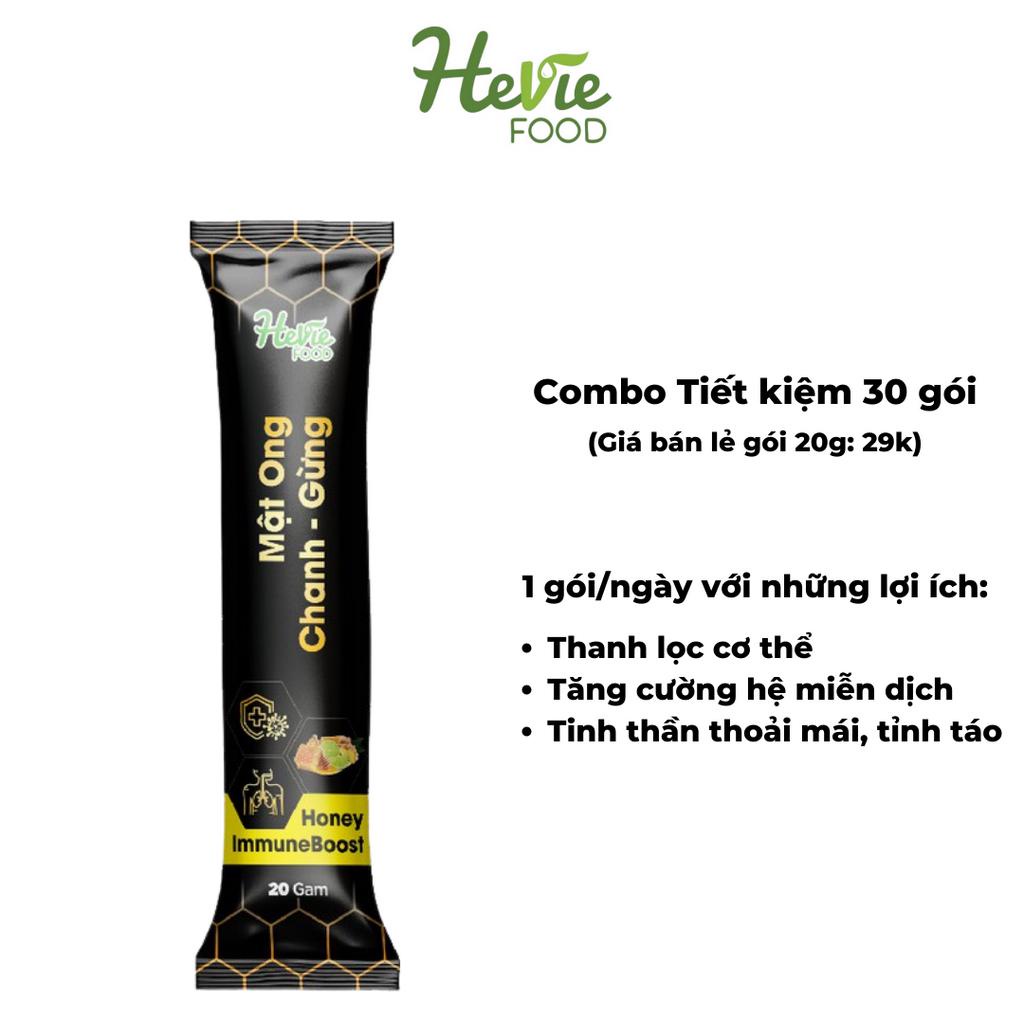 Combo 30 gói mật ong trái cây Heviefood 20gam Herbalthy Detox cơ thể