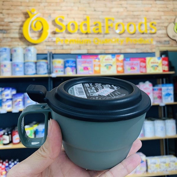 [Hỏa Tốc HN] Cốc súp có nắp đậy 300ml màu xanh Nội địa Nhật Bản