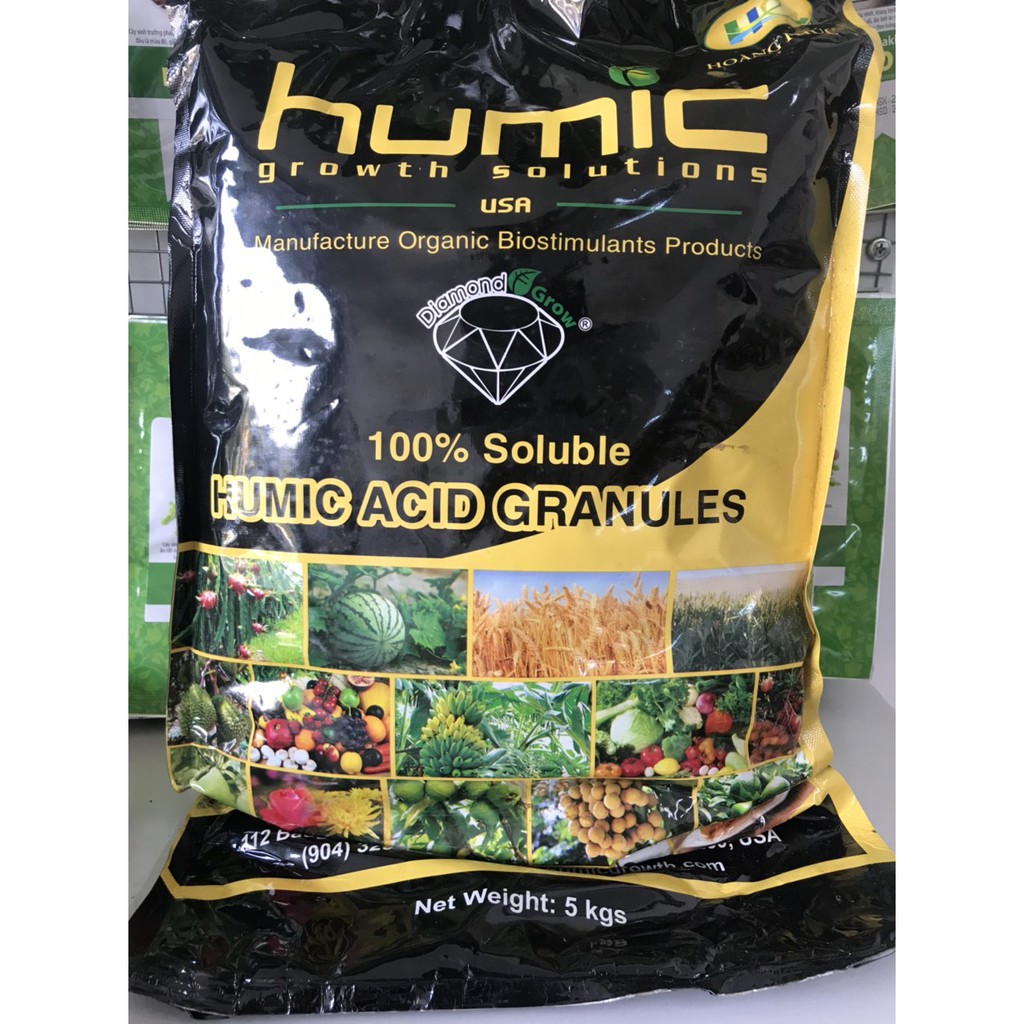 Phân bón hữu cơ sinh học Axit Humic Granules 99% dạng hạt nhập khẩu từ Mỹ