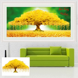 Tranh đính đá Cây tiền
