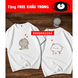 Mẫu áo đôi áo cặp dễ thương HOT nhất 2019 giá rẻ đẹp tặng quà khẩu trang cực xinh đi kèm